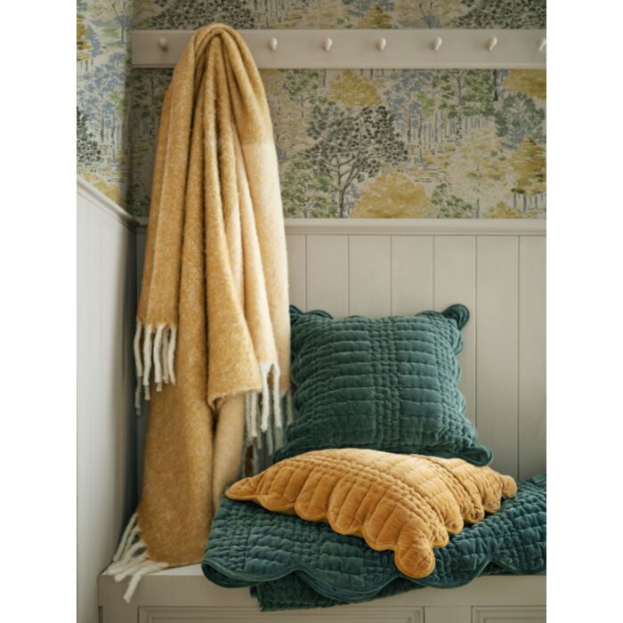 ashley wilde Laura Ashley Bronwen Ochre Yellow 130x170cm Throw
