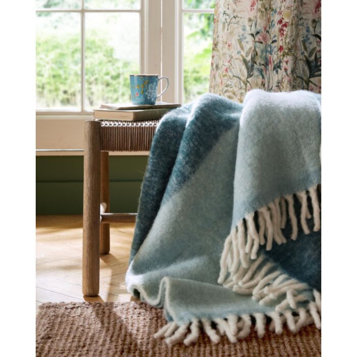 ashley wilde Laura Ashley Bronwen Seaspray Blue 130x170cm Throw