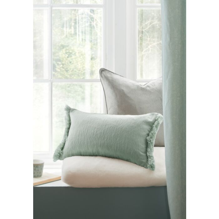 Ashley Wilde Laura Ashley Carys Sage Green 30x50cm Microfibre Cushion