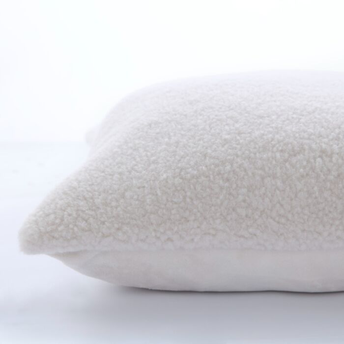 Ashley Wilde Laura Ashley Coleford Faux Sheepskin Natural 45x45cm Microfibre Cushion