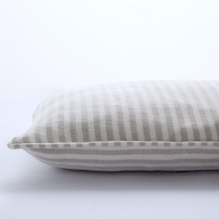Ashley Wilde Laura Ashley Cornish Chenille Stripe Natural 30x50cm Microfibre Cushion