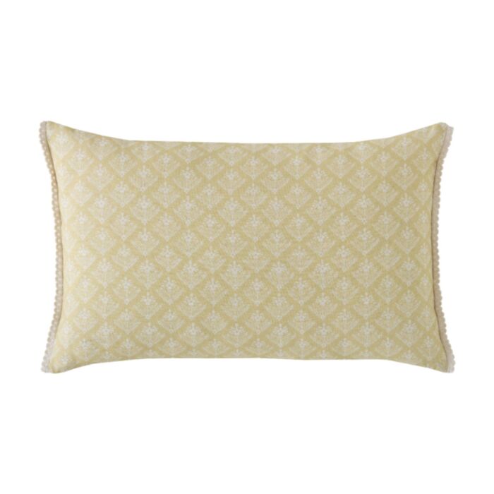 Ashley Wilde Laura Ashley Lady Fern Ochre Yellow 30x50 Microfibre Cushion