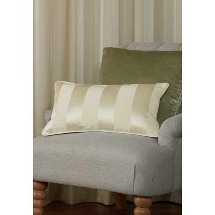 Ashley Wilde Laura Ashley Lille Stripe Oyster 30x50cm Microfibre Cushion