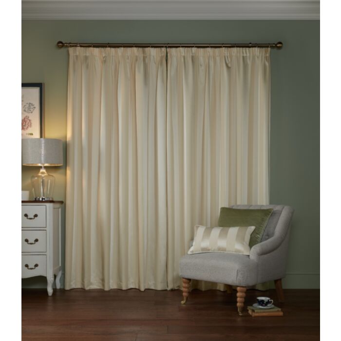 Ashley Wilde Laura Ashley Lille Stripe Oyster Ready Made Curtains