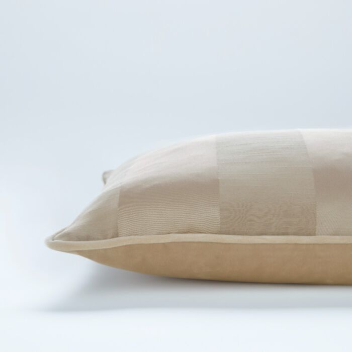 Ashley Wilde Laura Ashley Lille Stripe Truffle Natural 30x50cm Microfibre Cushion