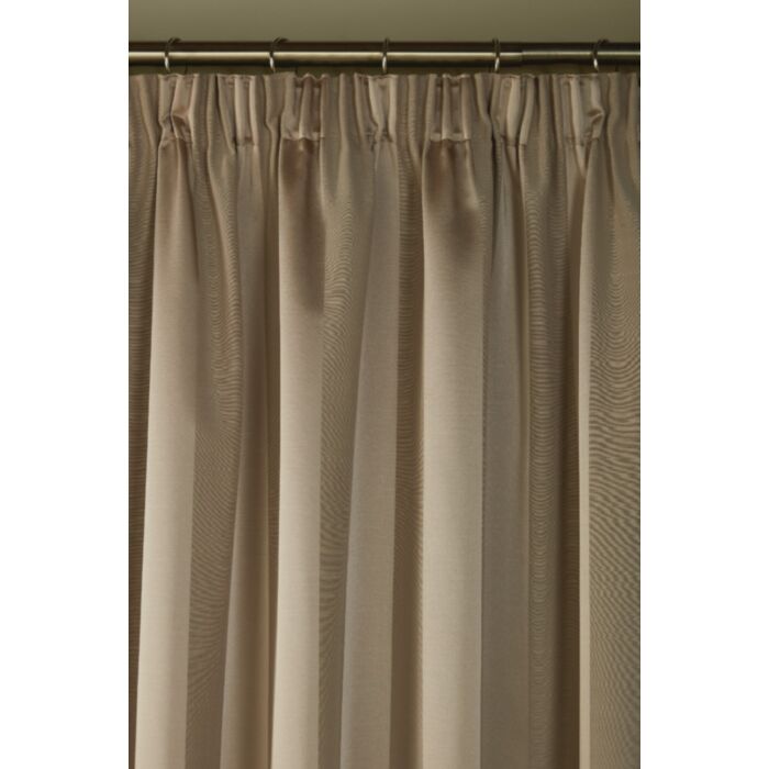 Ashley Wilde Laura Ashley Lille Stripe Truffle Natural Ready Made Curtains