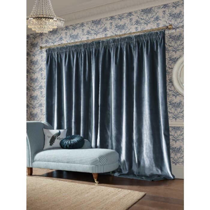 Ashley Wilde Laura Ashley Loretta Dark Seaspray Ready Made Curtains