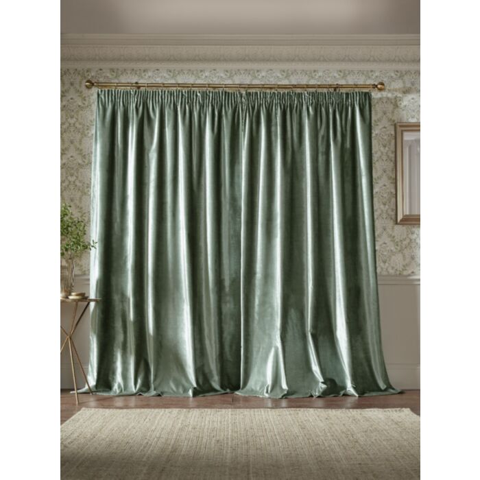 Ashley Wilde Laura Ashley Loretta Sage Green Ready Made Curtains
