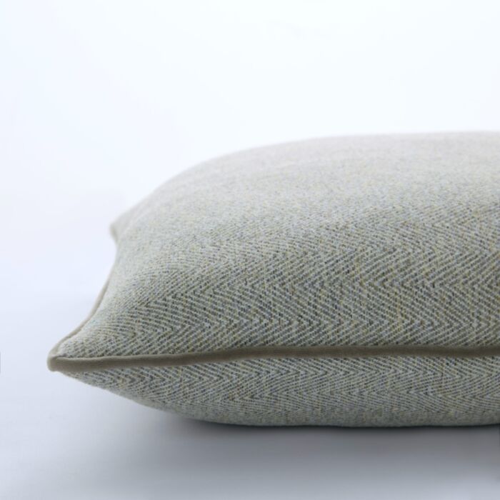 Ashley Wilde Laura Ashley Milbourne Herringbone Grey Sage 45x45cm Microfibre Cushion
