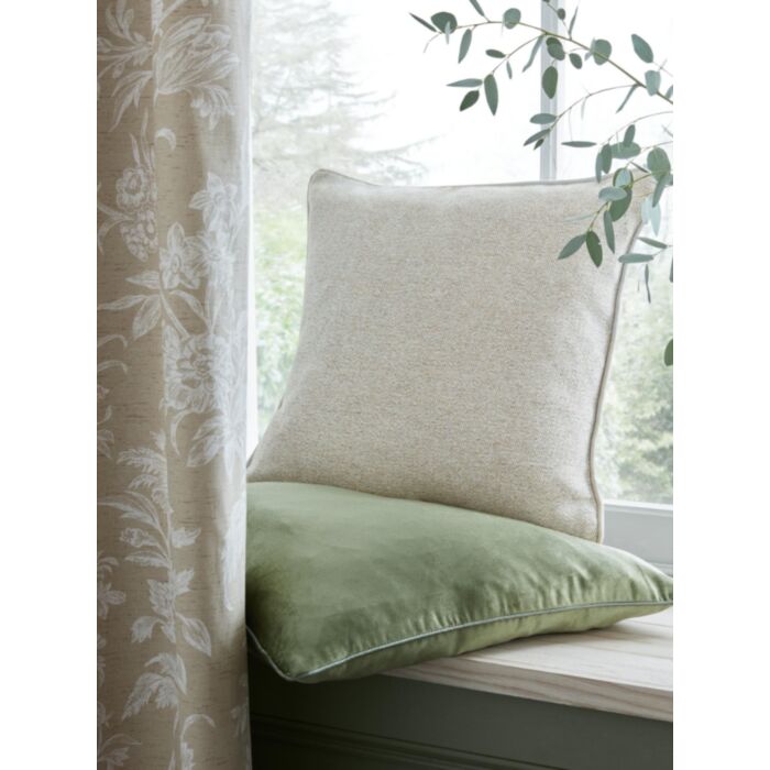 Ashley Wilde Laura Ashley Milbourne Herringbone Truffle Natural 45x45cm Microfibre Cushion
