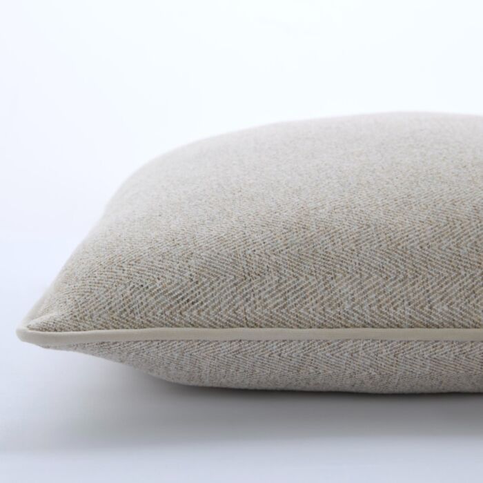 Ashley Wilde Laura Ashley Milbourne Herringbone Truffle Natural 45x45cm Microfibre Cushion