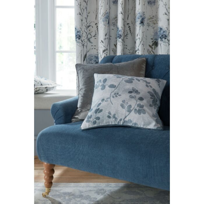 Ashley Wilde Laura Ashley Millhayes Smoke Blue 45x45cm Microfibre Cushion