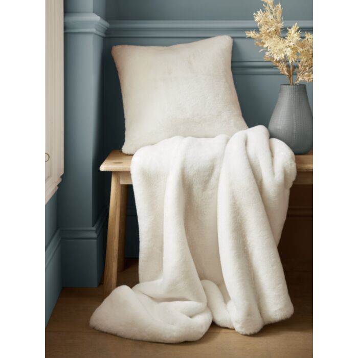 Ashley Wilde Laura Ashley Newland Arctic White 45x45cm Microfibre Cushion