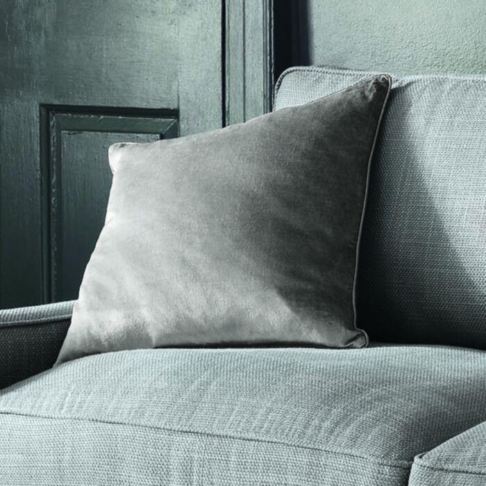Ashley Wilde Laura Ashley Nigella Pale Charcoal 50x50cm Microfibre Cushion