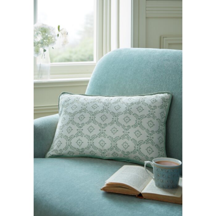 Ashley Wilde Laura Ashley Norton Sage 30x50cm Microfibre Cushion