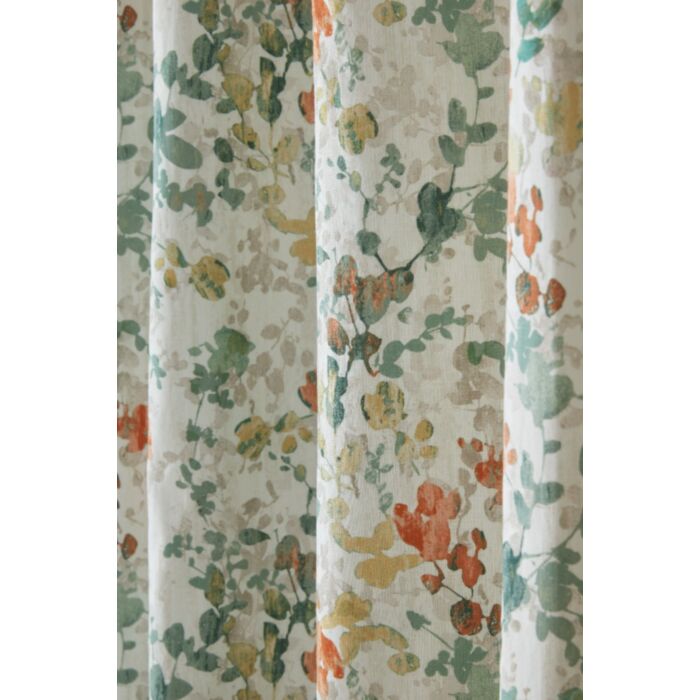 Ashley Wilde Laura Ashley Old Castle Leaves Fern Green Ready Made Curtains
