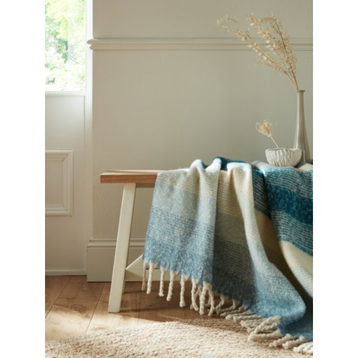ashley wilde Laura Ashley Ortonby Newport Blue 130x170cm Throw