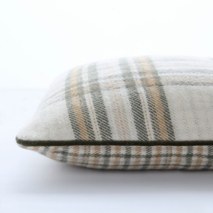 Ashley Wilde Laura Ashley Padbury Check Olive 45x45cm Microfibre Cushion