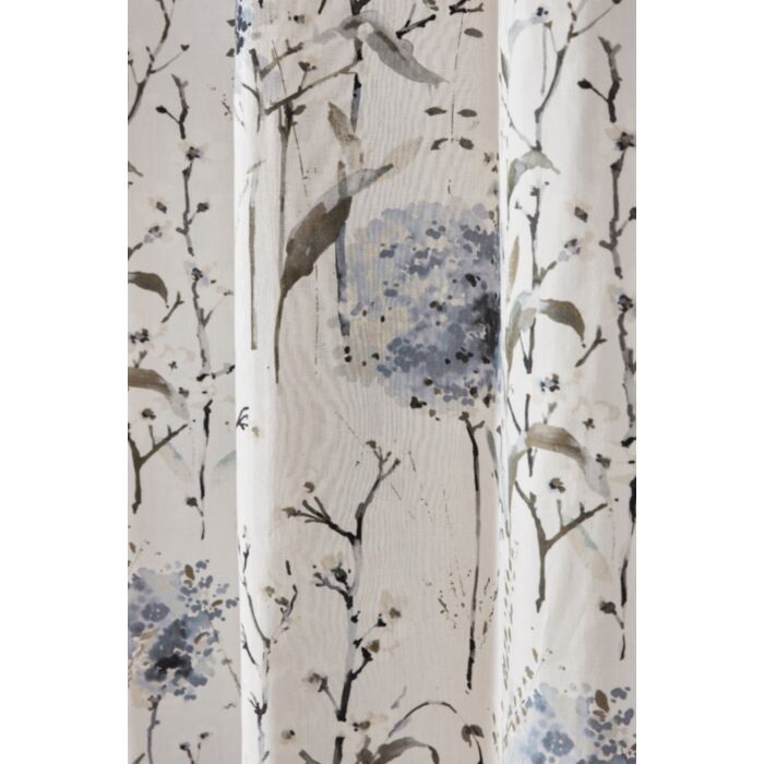 Ashley Wilde Laura Ashley Pallington Bloom Smoke Blue Ready Made Curtains