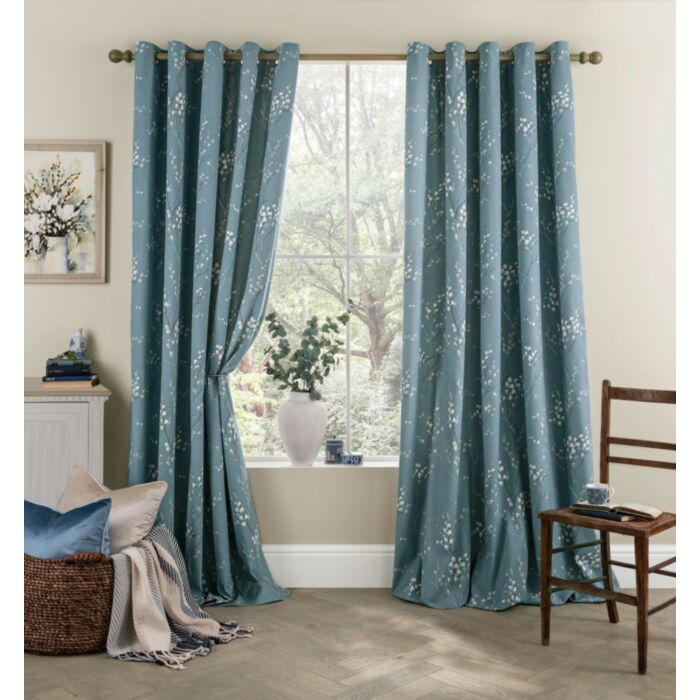 ashley wilde Laura Ashley Pussy Willow Dark Seaspray Ready Made Curtains