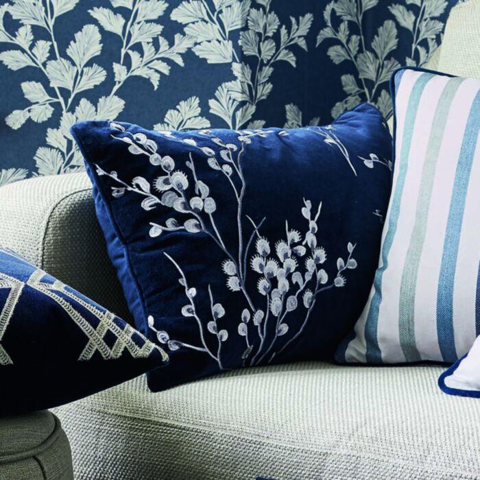 ashley wilde Laura Ashley Pussy Willow Emb Mnight 35x50cm Feather Cushion