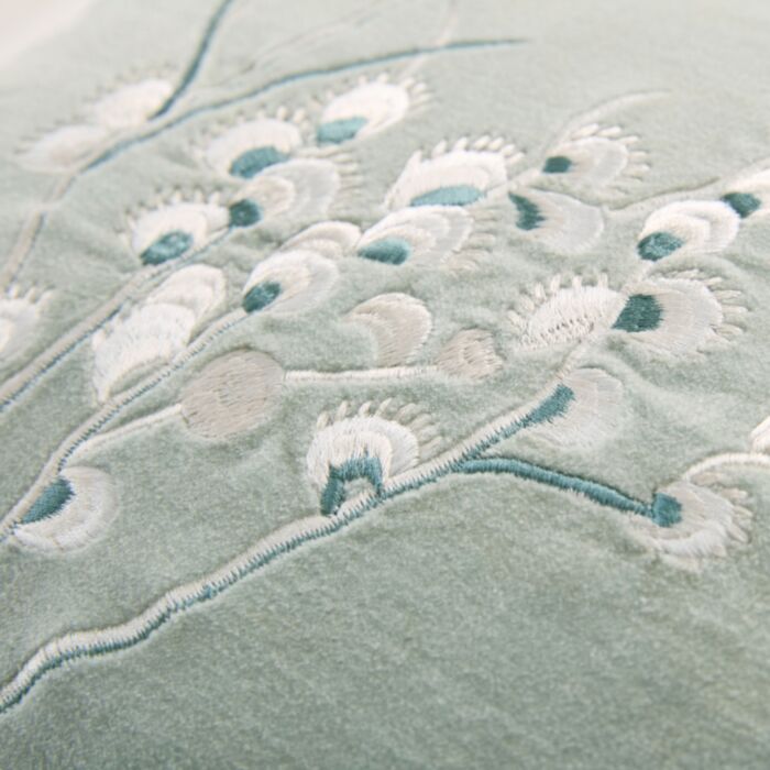 Ashley Wilde Laura Ashley Pussy Willow Emb Sage 35x50cm Feather Cushion