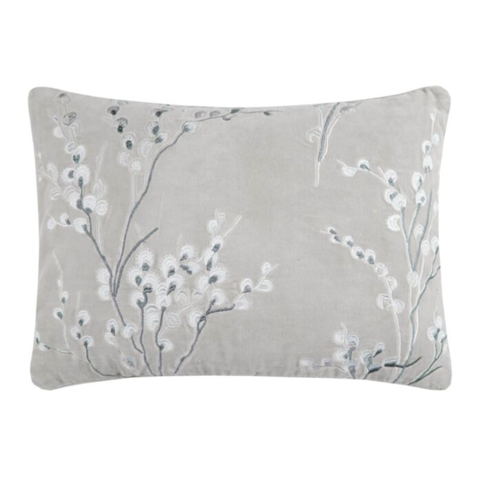 Ashley Wilde Laura Ashley Pussy Willow Emb Steel 35x50 Feather Cushion