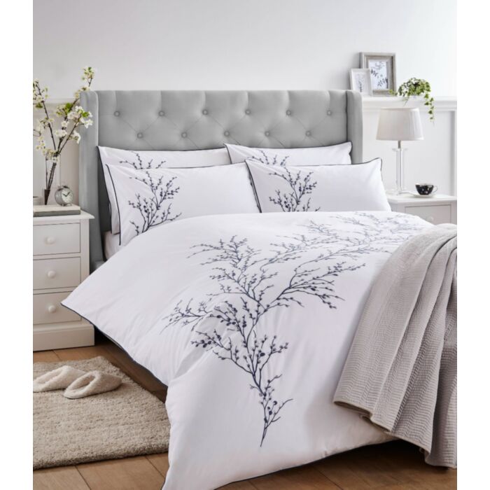 ashley wilde Laura Ashley Pussy Willow Embroidered Midnight Bedding