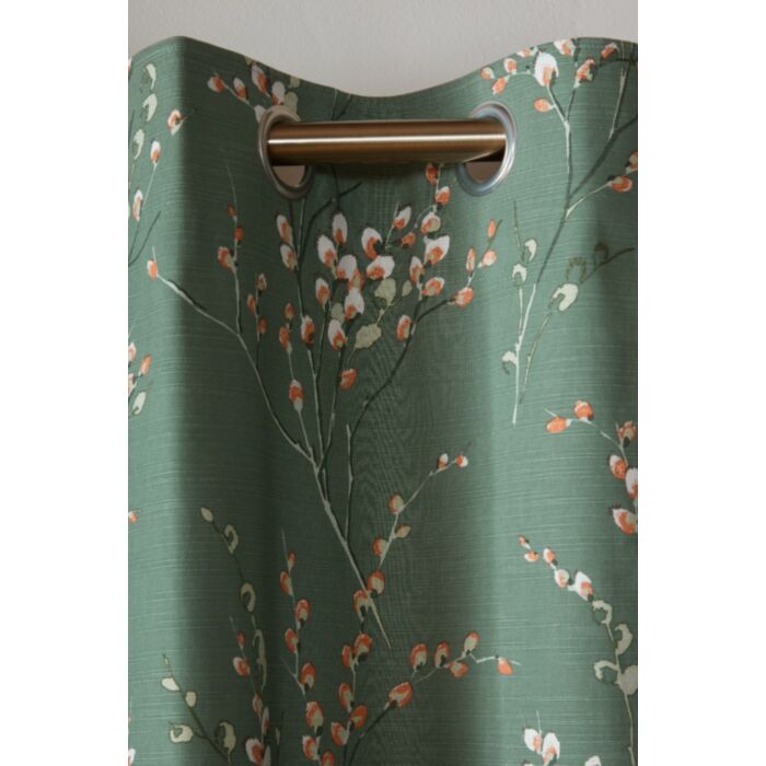 Ashley Wilde Laura Ashley Pussy Willow Fern Green Ready Made Curtains