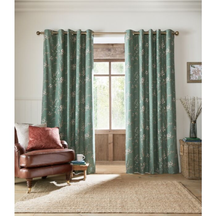 ashley wilde Laura Ashley Pussy Willow Fern Green Ready Made Curtains
