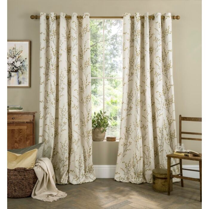 ashley wilde Laura Ashley Pussy Willow Ochre Ready Made Curtains