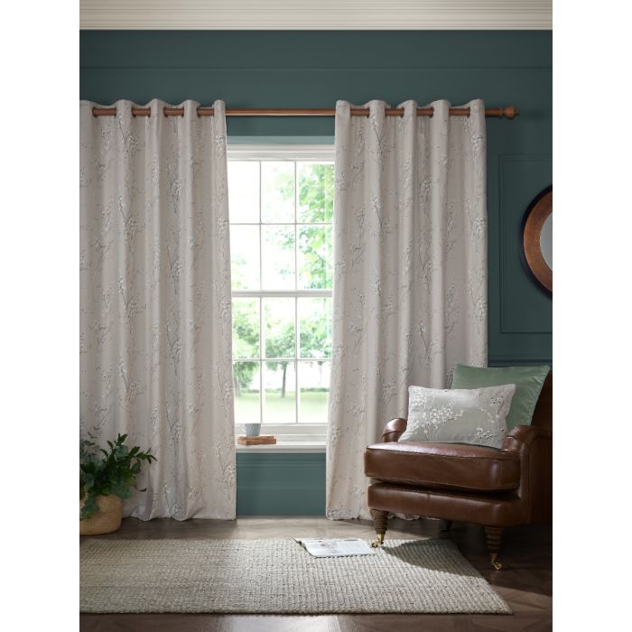 ashley wilde Laura Ashley Pussy Willow Truffle Natural Ready Made Curtains