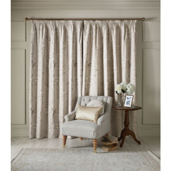 Ashley Wilde Laura Ashley Rowsham Garden Natural Ready Made Curtains