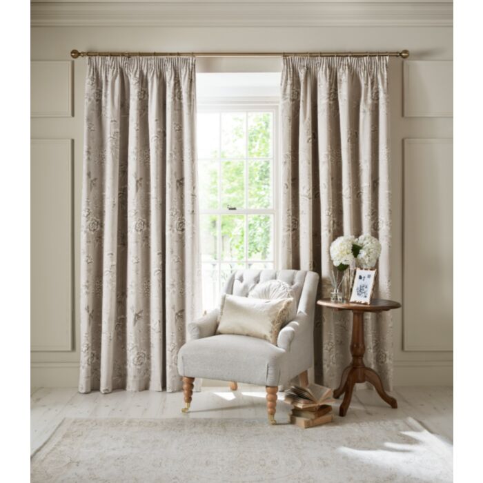 ashley wilde Laura Ashley Rowsham Garden Natural Ready Made Curtains