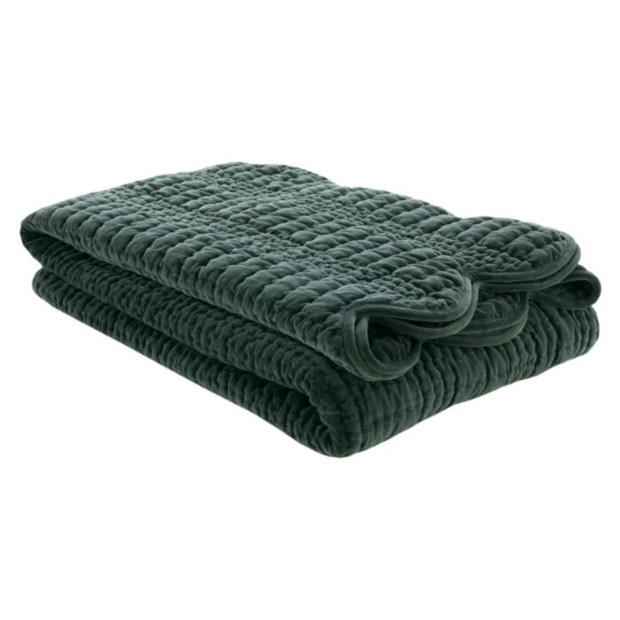 Ashley Wilde Laura Ashley Scalloped Pine Green 180x235cm Bedspread