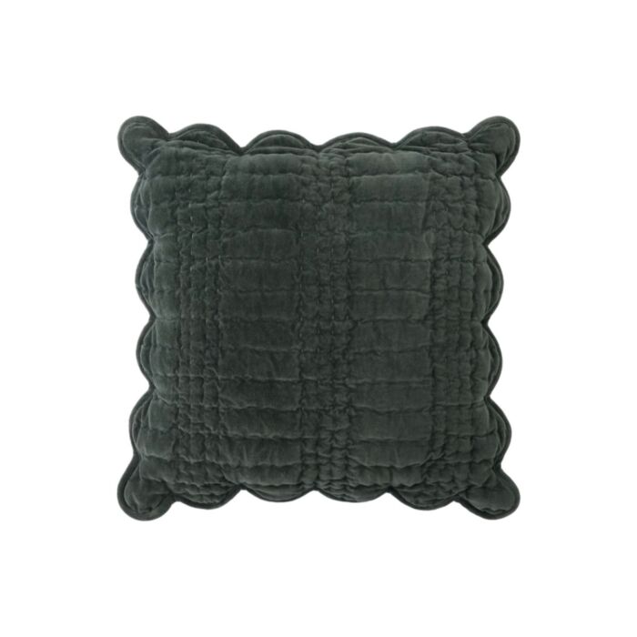 Ashley Wilde Laura Ashley Scalloped Pine Green 43x43cm Microfibre Cushion