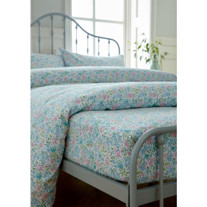 Ashley Wilde Laura Ashley Sherston Floral Powder Blue Fitted Sheet