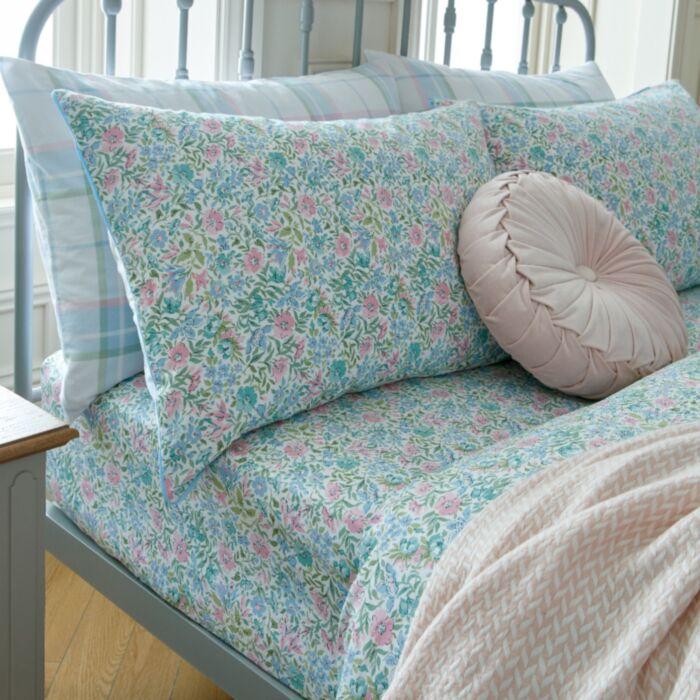 ashley wilde Laura Ashley Sherston Floral Powder Blue Fitted Sheet