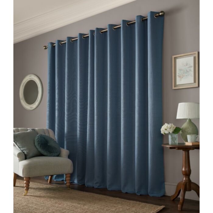 Ashley Wilde Laura Ashley Stephanie Dark Seaspray Ready Made Curtains