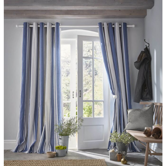 Ashley Wilde Laura Ashley Tiverton Denim Ready Made Curtains