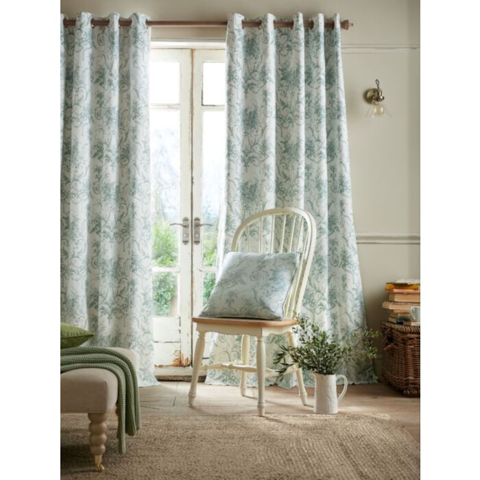 ashley wilde Laura Ashley Tuileries Dark Sage Ready Made Curtains