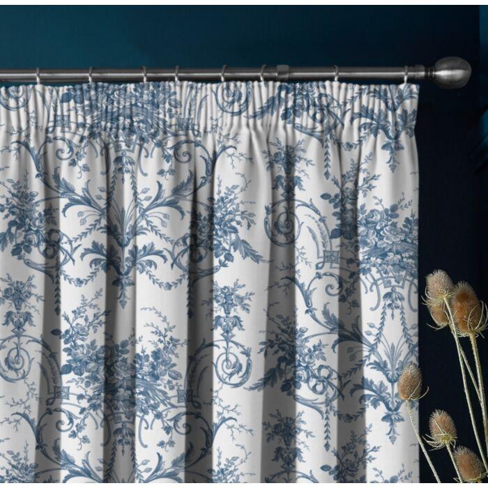 Ashley Wilde Laura Ashley Tuileries Midnight H/Tape Ready Made Curtains