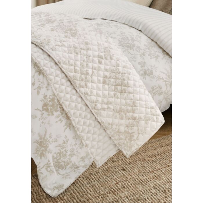 ashley wilde Laura Ashley Walled Garden Dove Grey 235x235cm Quilted Bedspread