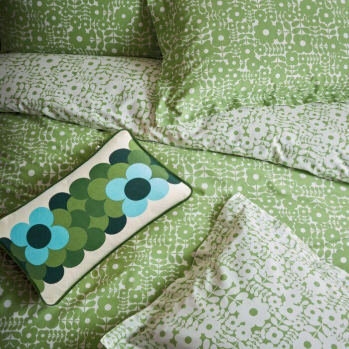 Ashley Wilde Orla Kiely Criss Cross Stem Basil Green Bedding