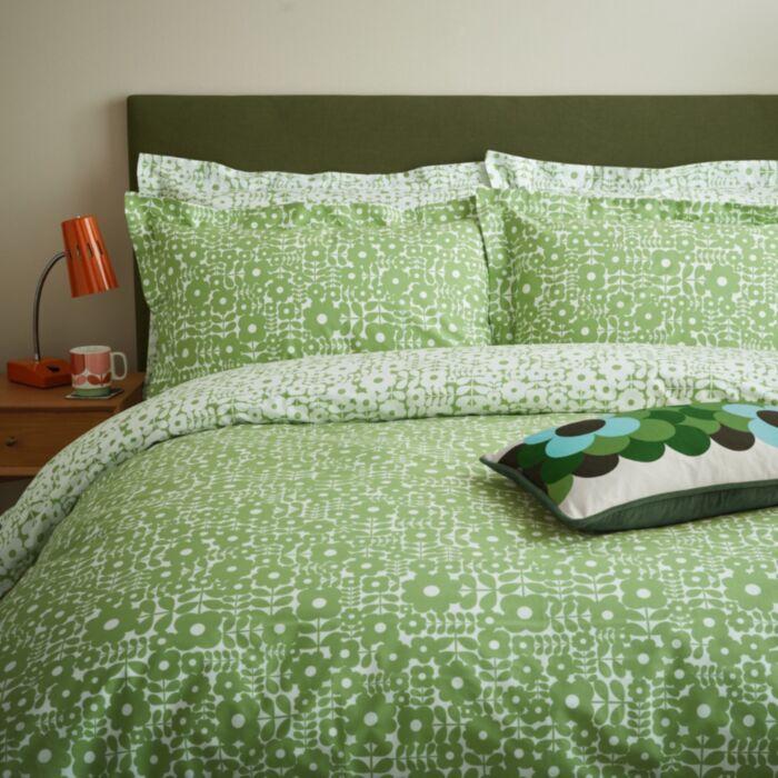 Ashley Wilde Orla Kiely Criss Cross Stem Basil Green Bedding