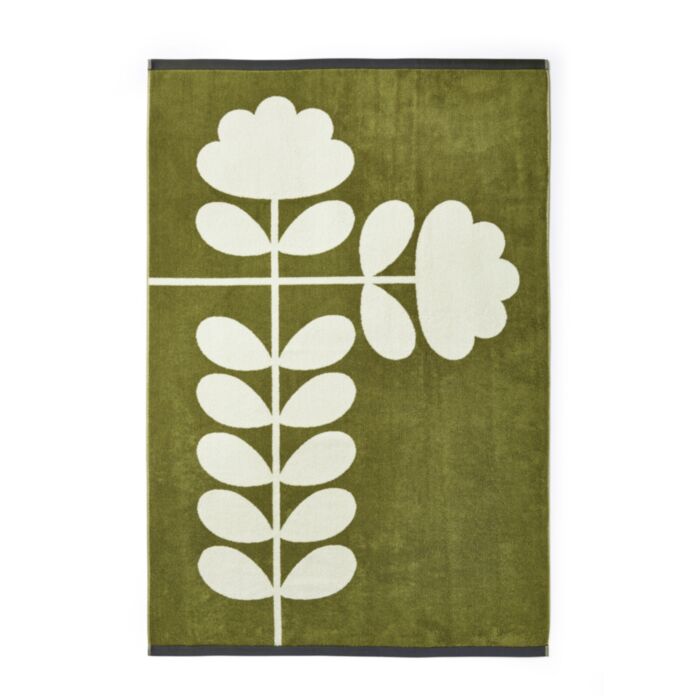 Ashley Wilde Orla Kiely Cut Stem Moss/Charcoal Towels