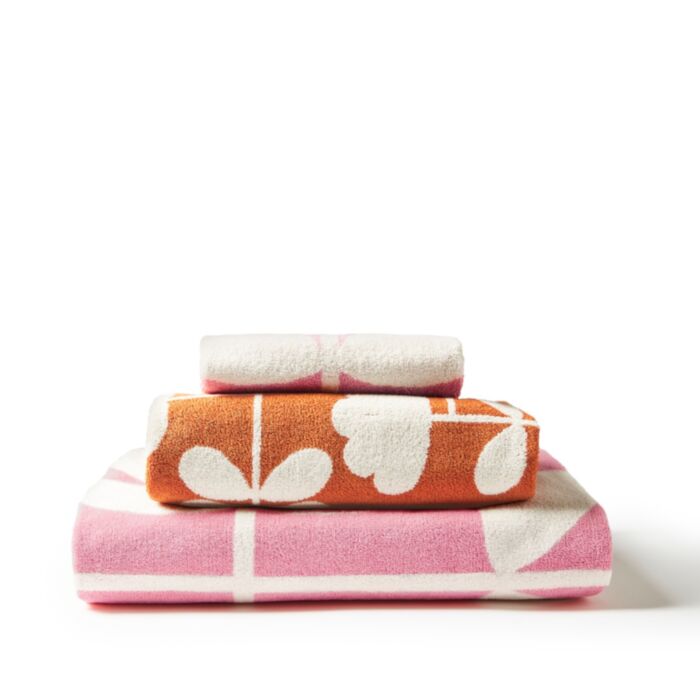 Ashley Wilde Orla Kiely Cut Stem Tulip/Paprika Towels