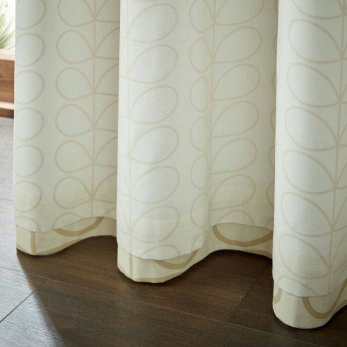 Ashley Wilde Orla Kiely Linear Stem Natural Ready Made Curtains