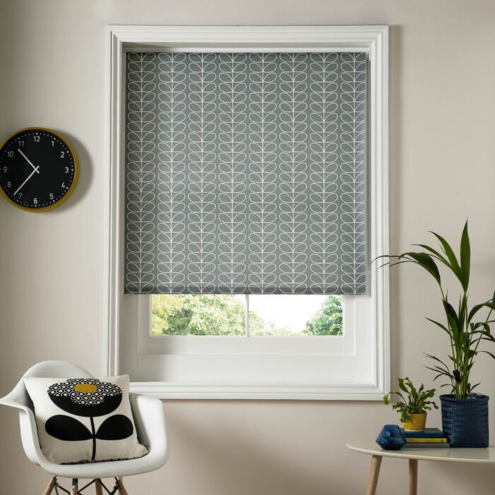Ashley Wilde Orla Kiely Linear Stem Silver Ready Made Roller Blind