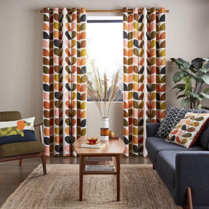 Ashley Wilde Orla Kiely Multi Stem Auburn Ready Made Curtains